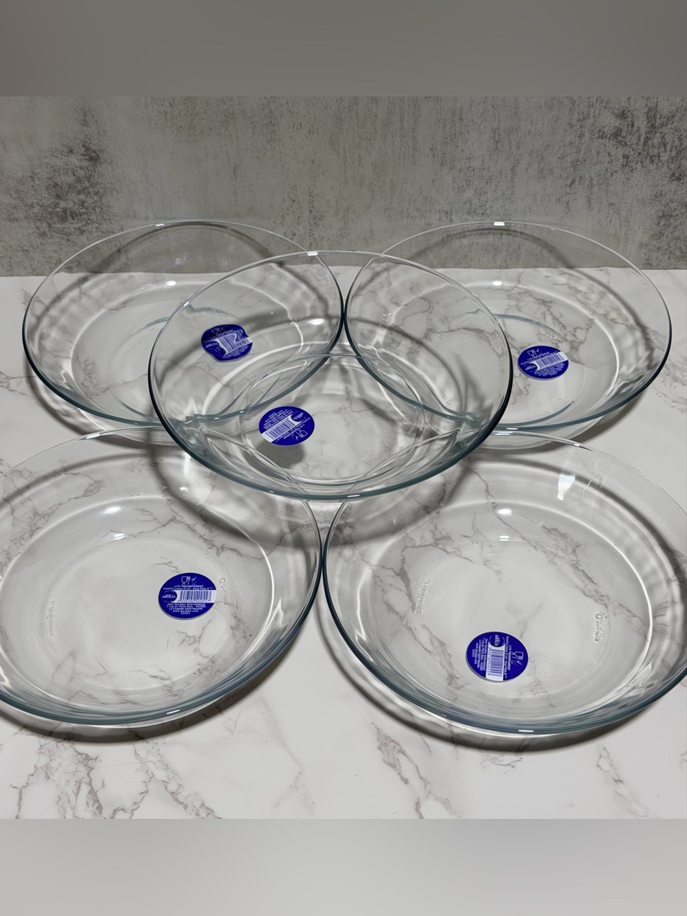 Duralex Clear Glass Soup Plates 8.25” - Set of 5